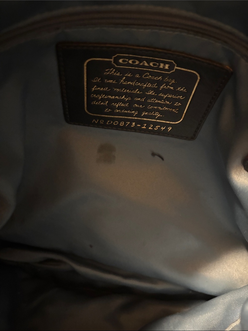 Coach Signature Canvas Shoulder Bag in a denim-like material. - Picture 4 of 6